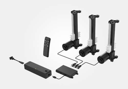 Triple-slider-actuator configuration for sofa beds